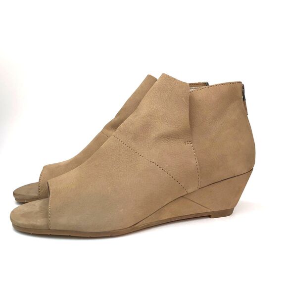 Eileen Fisher Duffy Ankle Bootie Peep Toe Wedge Comfort Size 6.5 Women's - Picture 4 of 13